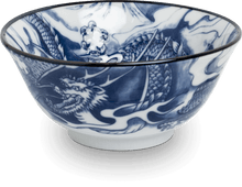 Load image into Gallery viewer, Japansk Ramen bowl, blue Dragon