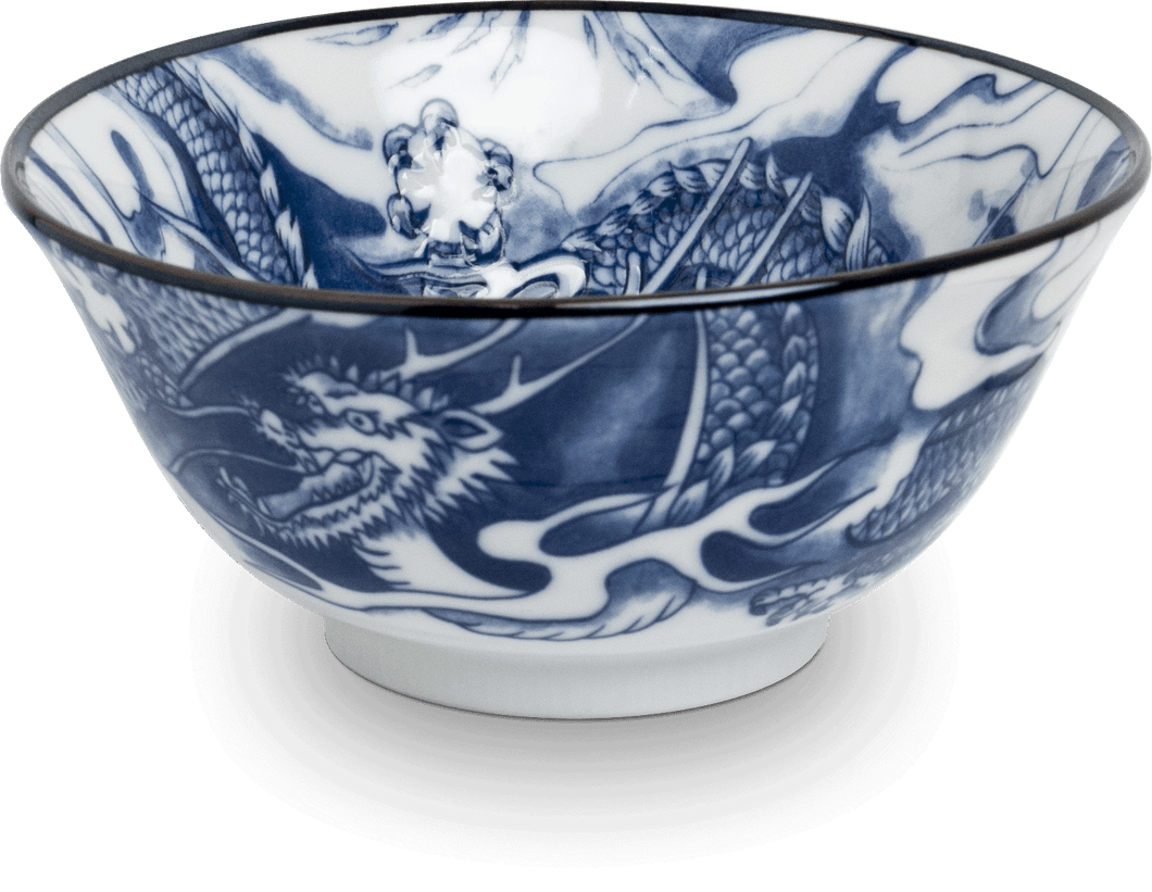 Japansk Ramen bowl, blue Dragon