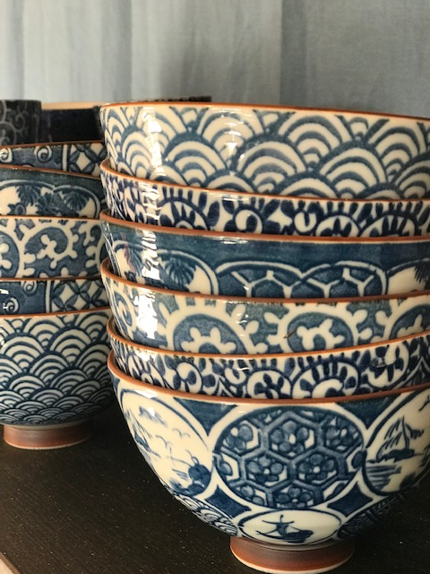 Arita Japanese rice bowl, set of 4