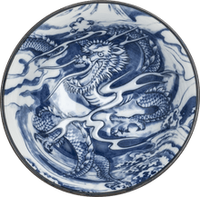 Load image into Gallery viewer, Japansk Ramen bowl, blue Dragon